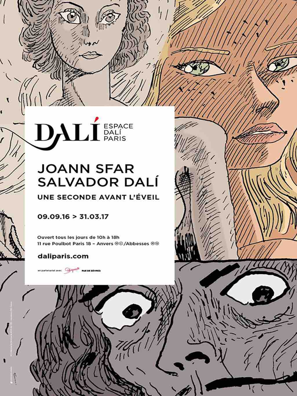 Vernissage de l’exposition de M. Joann Sfar, Salvador Dali - Une Seconde avant l’éveil - à L’Espace Dali 